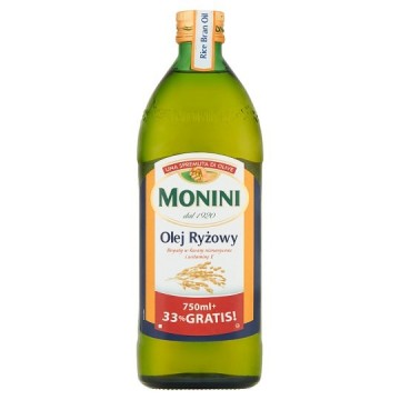 Monini Olej z Ryżu 750ml+33% Gratis