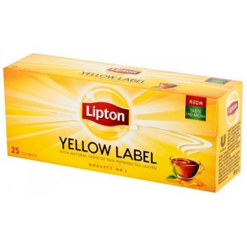 Lipton Yellow Label Herbata Czarna Ekspresowa 25tb