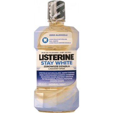 Listerine Stay White Płyn do Płukania Jamy Ustnej Zdrowsze Dziąsła 500 ml