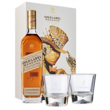 Johnnie Walker Gold Label Whisky 40%  + 2 Szklanki 0,7l