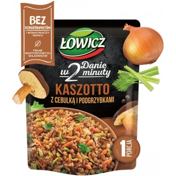 Łowicz Kaszotto Kasza Gryczana z Cebulą i Suszonymi Podgrzybkami 250g