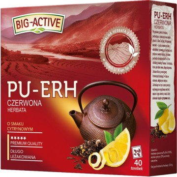 Big Active Pu Erh Herbata Czerwona Ekspresowa Cytryna 40tb