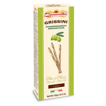 Pane alba Grissini Włoskie Paluszki Chlebowe Oliwa 125g