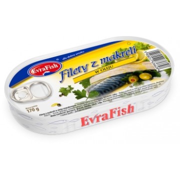 EvraFish Filety z Makreli w Oleju 170g