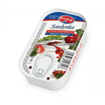 EvraFish Sardynki w Sosie Pomidorowym 125g