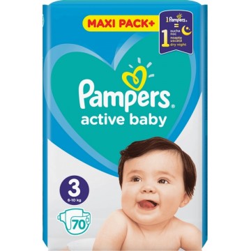Pampers Active Baby Rozmiar 3 Pieluchy 70 szt