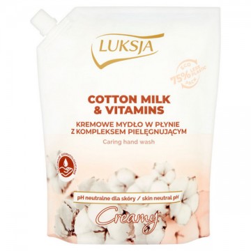 Luksja Creamy Mydło w Płynie Cotton Milk & Vitamins Zapas 900 ml