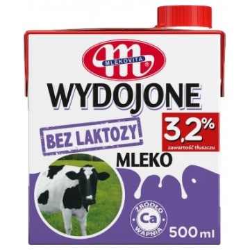 Mlekovita Mleko Wydojone UHT 3,2% Bez Laktozy 500ml