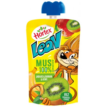 Hortex Leon Mus 100% Jabłko Banan Kiwi 100g