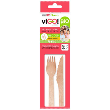 ViGo Zestaw Nóż+Widelec 6szt