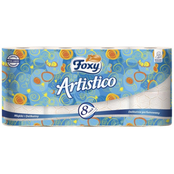 Foxy Artistico Brzoskwiniowy Papier Toaletowy 8 Rolek