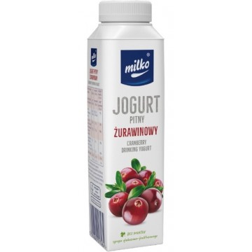 Milko Jogurt Pitny Żurawina 330ml