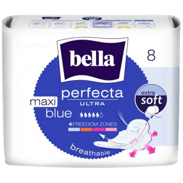 Bella Perfecta Ultra Maxi Blue Podpaski ze Skrzydełkami 8 szt