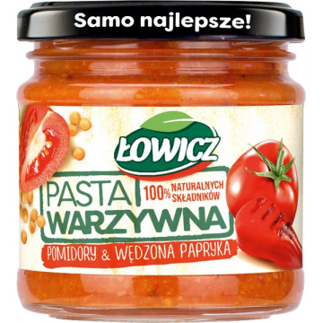 Łowicz Pasta Warzywna Pomidory Wędzona Papryka 180g