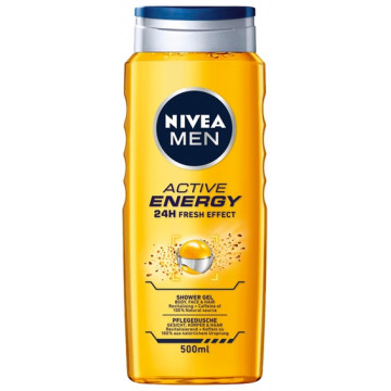 Nivea Men Active Energy Żel pod Prysznic do Ciała, Twarzy i Włosów 500 ml