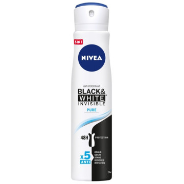 Nivea Black & White Invisible Pure Antyperspirant Damski w Sprayu 250ml