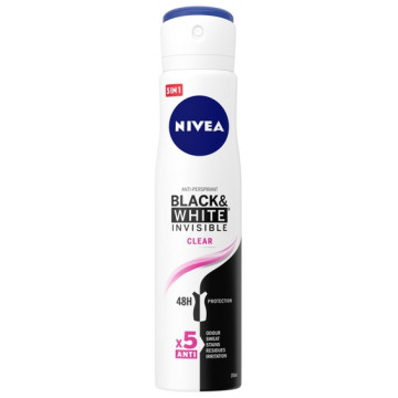 Nivea Black & White Invisible Clear Antyperspirant Damski w Sprayu 250ml