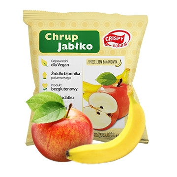 Crispy Natural Jabłko z Przecierem Bananowym Chipsy 18g