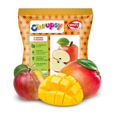 Crispy Natural Jabłka z Sokiem z Mango Chipsy 18g